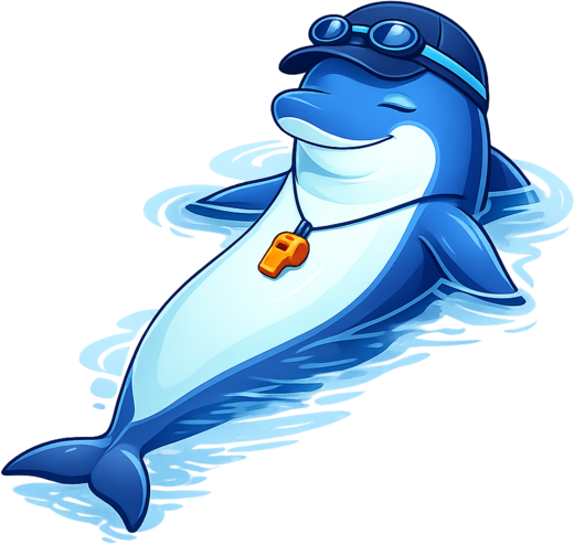 Dolpho floating calmly on its back